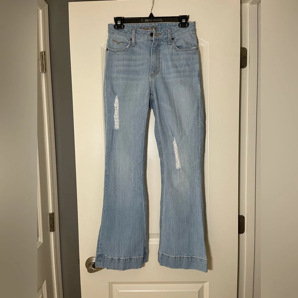 Classic Blue Flared Women's Jeans - Picture 9 of 15